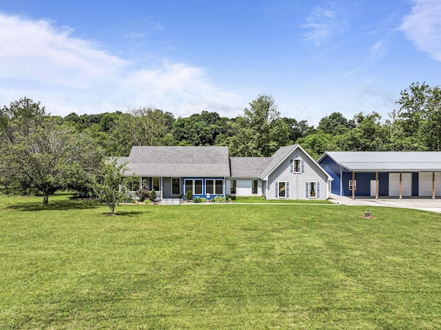 1313 Stayton Rd, Cumberland Furnace, TN 37051 - single story home with a front lawn, driveway, and a carport