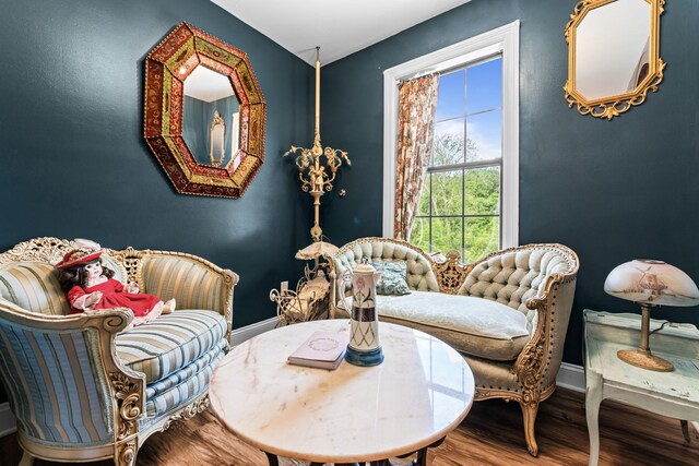 1313 Stayton Rd, Cumberland Furnace, TN 37051 - living area with wood finished floors and baseboards