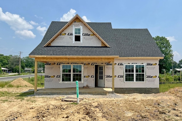1101 Brook Ct, Franklin, KY 42134 - property in mid-construction featuring a porch and a shingled roof