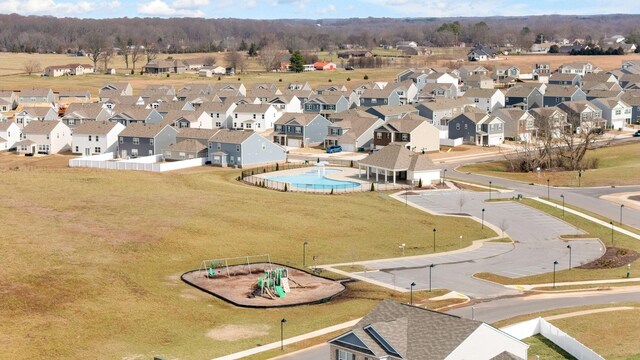 4043 Beach Way, White House, TN 37188 - aerial view of residential area with a pool area
