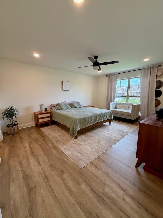 2617 Spring Arbor Ct, Cookeville, TN 38501 - bedroom featuring wood finished floors, ceiling fan, and recessed lighting