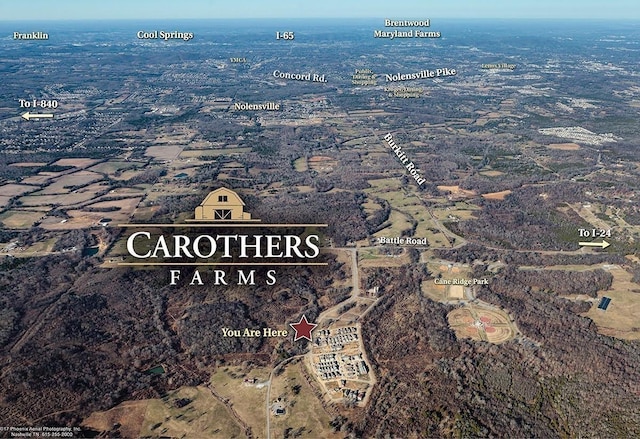 338 Savoy Loop, Nolensville, TN 37135 - aerial view of property's location