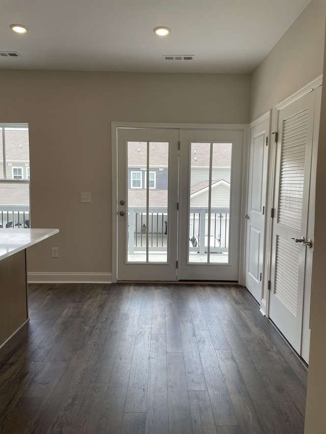 338 Savoy Loop, Nolensville, TN 37135 - doorway to outside featuring healthy amount of natural light, dark wood finished floors, and recessed lighting