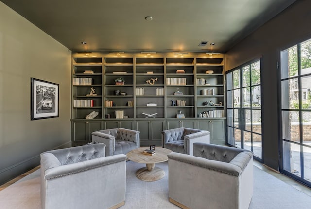 1302 Pillow St, Nashville, TN 37203 - sitting room featuring built in shelves