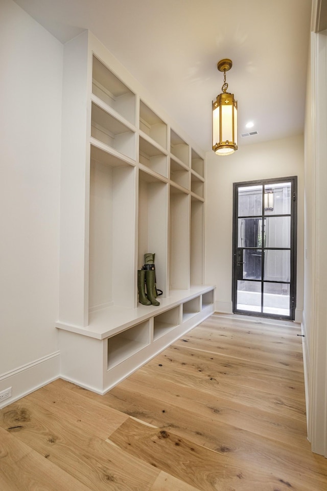 1302 Pillow St, Nashville, TN 37203 - mudroom with light wood-style floors and baseboards