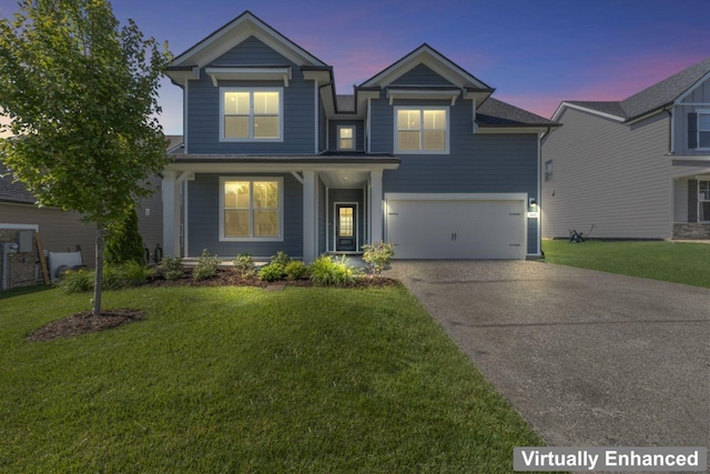 285 Gulfstream Dr, Gallatin, TN 37066 - view of front of house with driveway, a front yard, and an attached garage