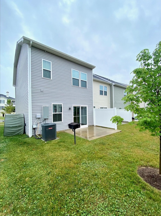 4316 Summercrest Blvd Unit 800, Antioch, TN 37013 - back of property featuring central AC unit, a patio, and a yard