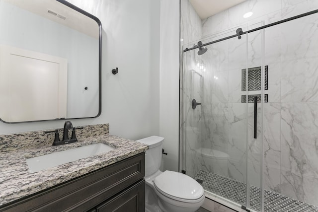 712 N 5th St, Nashville, TN 37207 - full bath with toilet, a marble finish shower, and vanity