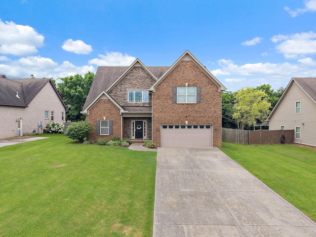 2034 Lincoln Rd, Spring Hill, TN 37174 - view of front of home with brick siding, driveway, an attached garage, and a shingled roof