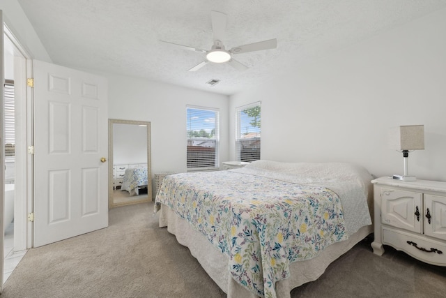 4641 Cather Ct, Nashville, TN 37214 - bedroom with carpet flooring, ceiling fan, and a textured ceiling