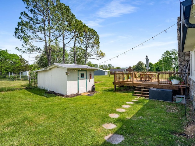 2521 Greens Mill Rd, Columbia, TN 38401 - view of green lawn with a deck
