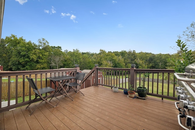 1179 Viewmont Dr, Clarksville, TN 37040 - deck with a grill and a forest view