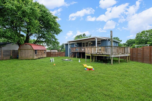 301 Tyler Dr, Hermitage, TN 37076 - back of property with a wooden deck