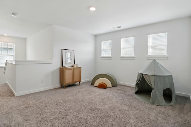 836 Ewell Farm Dr, Spring Hill, TN 37174 - game room with carpet floors, baseboards, and recessed lighting