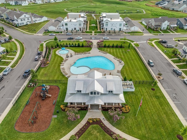 836 Ewell Farm Dr, Spring Hill, TN 37174 - aerial view of residential area with a pool area