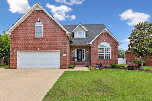 2931 Runnymeade Dr, Murfreesboro, TN 37127 - traditional-style home with an attached garage, concrete driveway, brick siding, and a shingled roof
