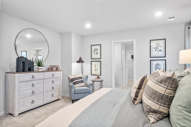 188 Millbrook Dr, Spring Hill, TN 37174 - bedroom with recessed lighting, light colored carpet, and baseboards