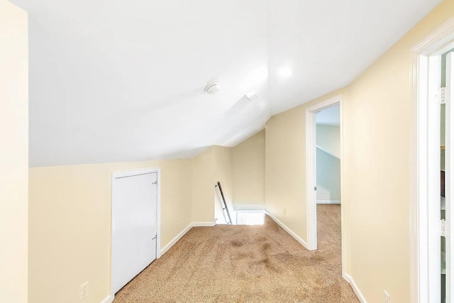 2401 Vaulx Ln, Nashville, TN 37204 - additional living space featuring carpet flooring, vaulted ceiling, and baseboards