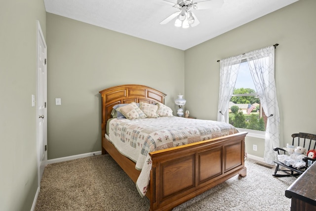 3615 Legacy Dr, Springfield, TN 37172 - bedroom with light carpet, baseboards, and ceiling fan