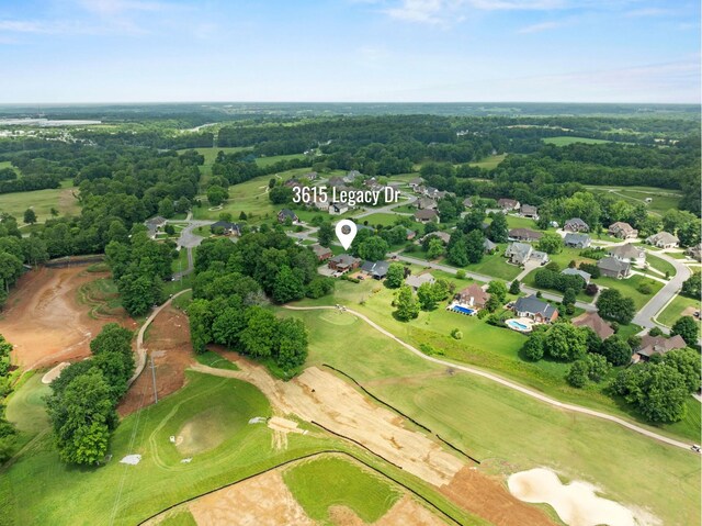 3615 Legacy Dr, Springfield, TN 37172 - aerial view of property and surrounding area with a golf course and nearby suburban area