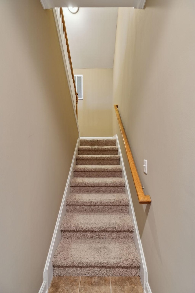 4322 Thoroughbred Ln, Murfreesboro, TN 37127 - stairway with baseboards and carpet