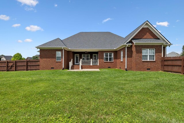 4322 Thoroughbred Ln, Murfreesboro, TN 37127 - rear view of house featuring crawl space, brick siding, and roof with shingles
