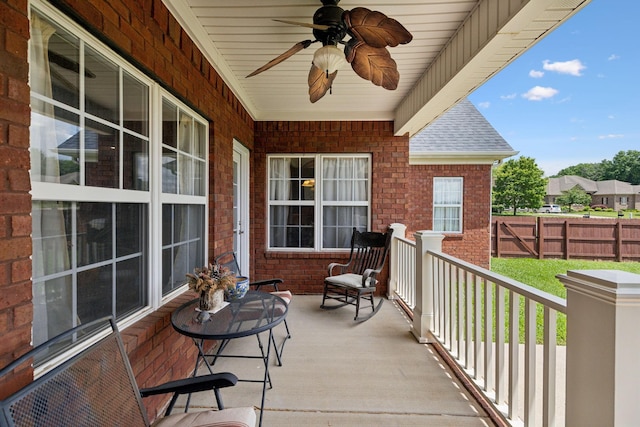4322 Thoroughbred Ln, Murfreesboro, TN 37127 - porch with a ceiling fan