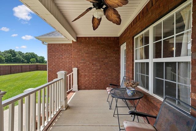 4322 Thoroughbred Ln, Murfreesboro, TN 37127 - balcony with ceiling fan