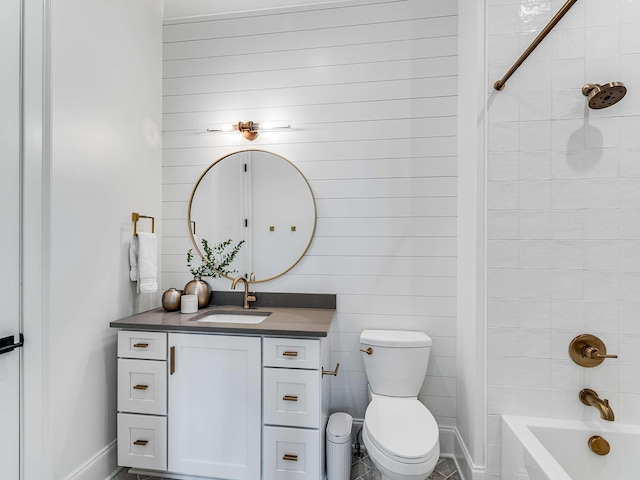 9021 Passiflora Ct, College Grove, TN 37046 - bathroom with vanity, toilet, and shower / tub combination