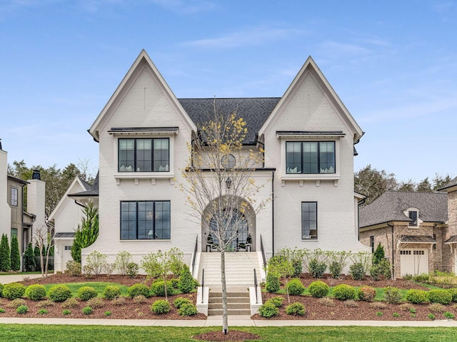 9021 Passiflora Ct, College Grove, TN 37046 - view of front of property with brick siding and stairway