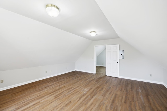 3031 Hartford Dr, Murfreesboro, TN 37129 - additional living space with lofted ceiling, wood finished floors, baseboards, and electric panel