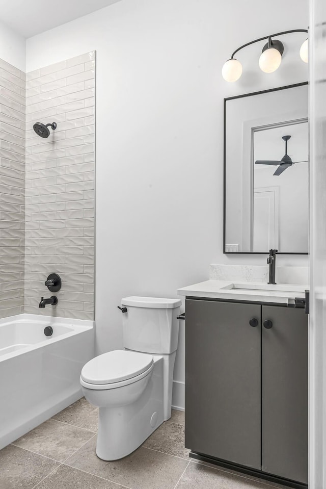 2801A W Kirkwood Ave, Nashville, TN 37204 - full bathroom with vanity, toilet, shower / washtub combination, and baseboards