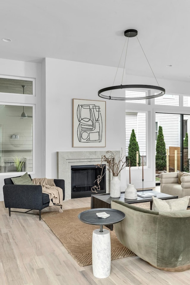 2801A W Kirkwood Ave, Nashville, TN 37204 - living area featuring wood finished floors and a fireplace