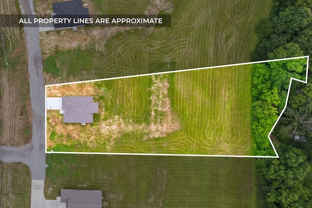 1928 Flats Rd, Cunningham, TN 37052 - aerial view of property and surrounding area featuring property boundaries highlighted