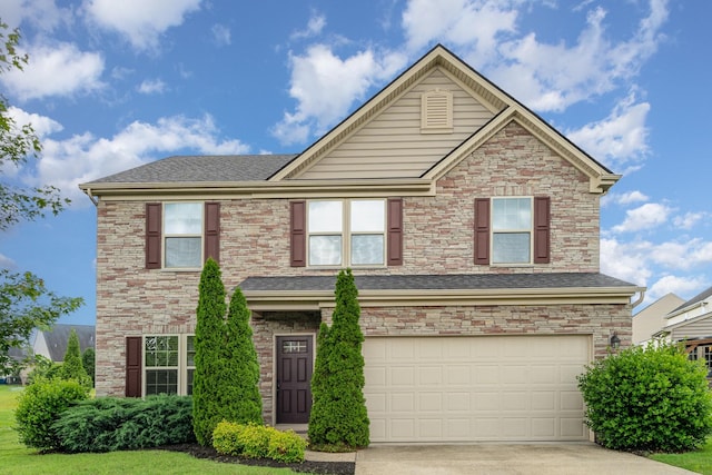 1018 New Eanes Dr, Murfreesboro, TN 37128 - view of front of home with a garage, driveway, and roof with shingles