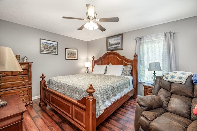 124 Gale Ln, La Vergne, TN 37086 - bedroom featuring dark wood-type flooring and ceiling fan