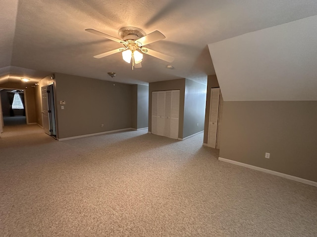95 Dundee Cir, Mcminnville, TN 37110 - additional living space with light colored carpet, baseboards, and a ceiling fan