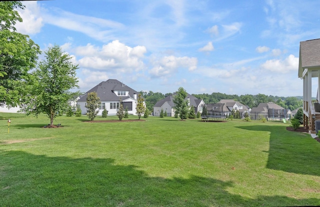 4761 Woodrow Pl, Arrington, TN 37014 - view of grassy yard with a residential view and a trampoline