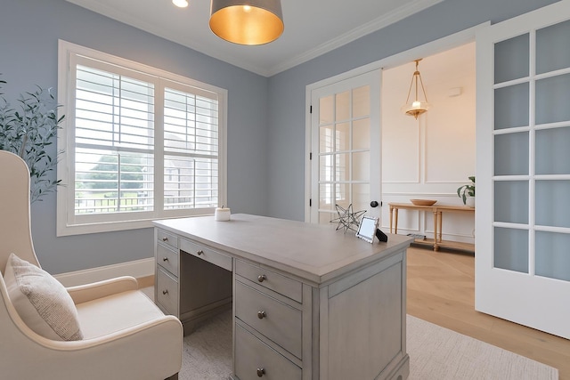 4761 Woodrow Pl, Arrington, TN 37014 - office space featuring ornamental molding and light wood-style floors