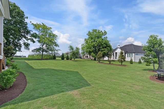 4761 Woodrow Pl, Arrington, TN 37014 - view of green lawn with a trampoline