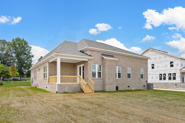 7503 Old Nashville Rd, Fairview, TN 37062 - view of home's exterior featuring crawl space, a lawn, roof with shingles, and brick siding