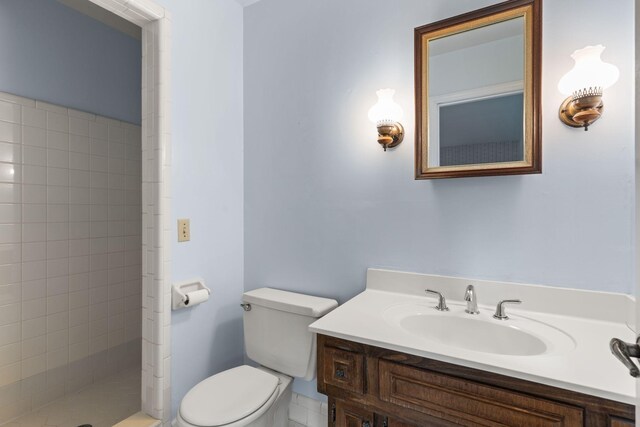 7125 Bidwell Rd, Joelton, TN 37080 - bathroom featuring toilet, vanity, and tiled shower
