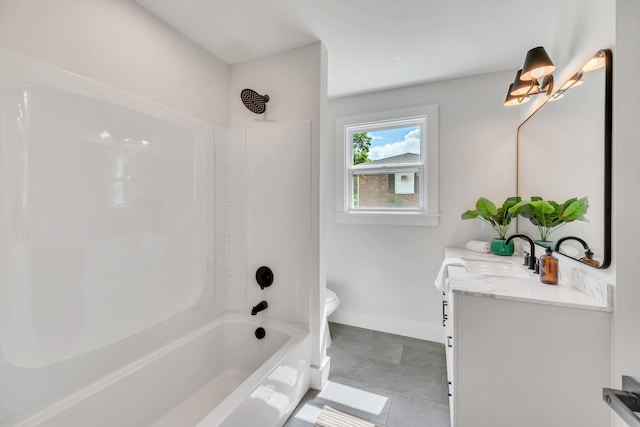 1192 Dalemere Dr, Nashville, TN 37207 - full bathroom featuring double vanity, bathing tub / shower combination, toilet, and baseboards
