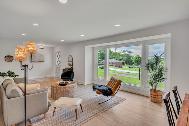 1192 Dalemere Dr, Nashville, TN 37207 - living area featuring recessed lighting, light wood-type flooring, and baseboards