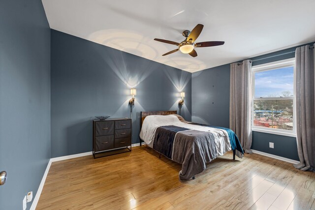 4425 Westlawn Dr Unit A301, Nashville, TN 37209 - bedroom with wood finished floors, baseboards, and a ceiling fan