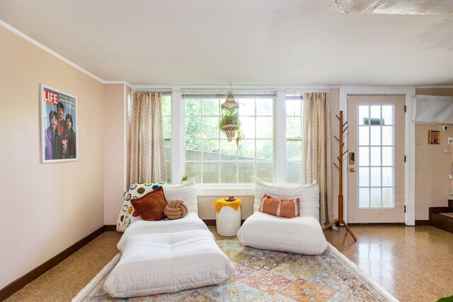 4600 Saunders Ave, Nashville, TN 37216 - living area with baseboards and crown molding