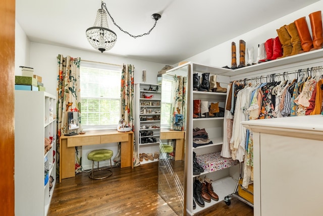 4600 Saunders Ave, Nashville, TN 37216 - walk in closet featuring wood finished floors