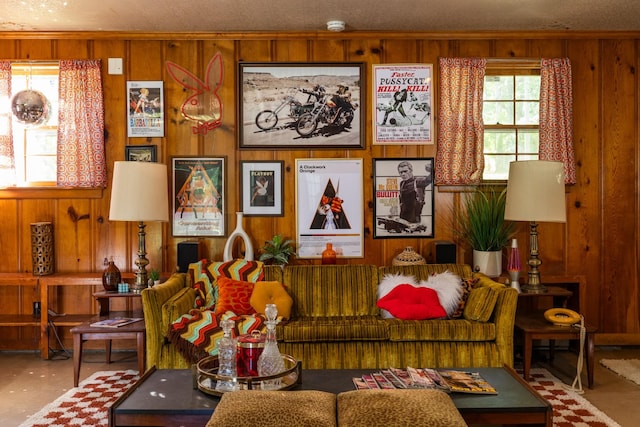 4600 Saunders Ave, Nashville, TN 37216 - living room featuring wooden walls and crown molding
