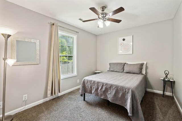 215 Azalea Dr, Oak Grove, KY 42262 - bedroom with carpet floors, baseboards, and ceiling fan