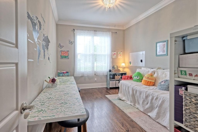 2914 Chasepointe Pl, Columbia, TN 38401 - bedroom with ornamental molding, dark wood-style floors, and baseboards